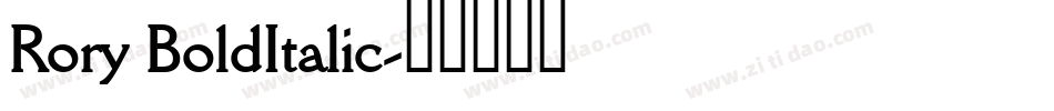 Rory BoldItalic字体转换